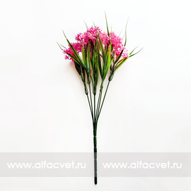 искусственные цветы букет из луговых цветов цвета розовый с белым 14