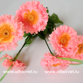 искусственные цветы букет маргариток с добавкой цвета светло-розовый 9