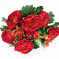 искусственные цветы букет пионов цвета красный 4