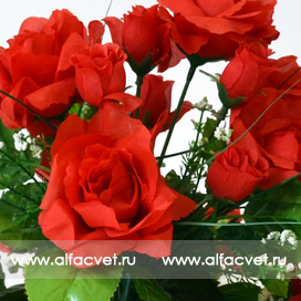 искусственные цветы подставка роз цвета красный 4