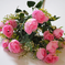 искусственные цветы роза маленькая цвета розовый 5