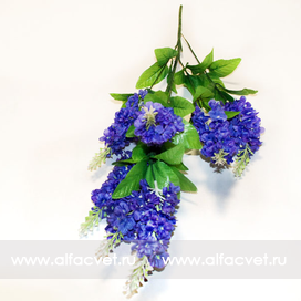 искусственные цветы сирень цвета синий 12