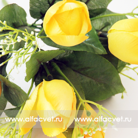 искусственные цветы букет тюльпанов цвета желтый 1