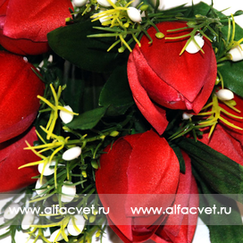 искусственные цветы тюльпаны цвета бордовый 61