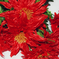 искусственные цветы астры с папоротником цвета красный 4