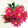 искусственные цветы астры с папоротником цвета малиновый 11