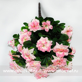 искусственные цветы азалия цвета розовый с белым 14