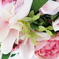 искусственные цветы букет пионов с орхидеями цвета розовый с белым 14
