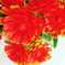 искусственные цветы букет пластиковый хризантемы цвета красный 4