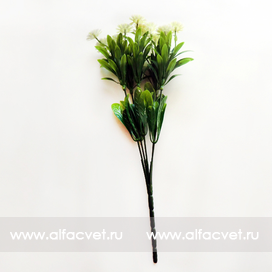 искусственные цветы букет пластиковый хризантемы цвета белый 6