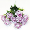 искусственные цветы букет роз цвета малиновый с белым 37