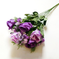 искусственные цветы букет роз с добавкой фиалка цвета сиреневый 8