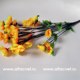 искусственные цветы букет сакуры цвета желтый 1