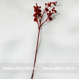 искусственные цветы чертополох блестящий цвета красный 4