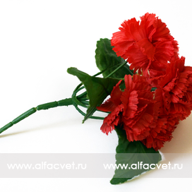 искусственные цветы фиалка-гвоздика цвета красный 4