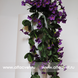 искусственные цветы фиалка (куст) цвета фиолетовый 7