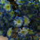 искусственные цветы фиалка цвета синий с белым 41