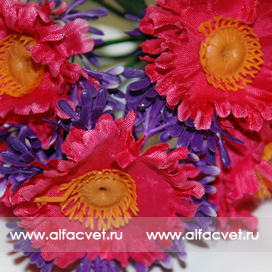 искусственные цветы фиалка-маргаритка цвета розовый 5