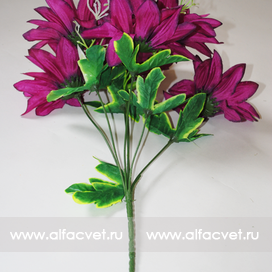 искусственные цветы георгины цвета фиолетовый 7