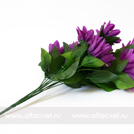 искусственные цветы букет георгин цвета фиолетовый 7