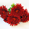 искусственные цветы букет георгин цвета красный 4