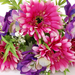 искусственные цветы герберы цвета фиолетовый с малиновым 22