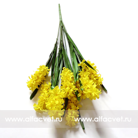 искусственные цветы букет гиацинт цвета желтый 1