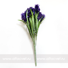искусственные цветы букет гиацинт цвета синий 12