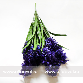 искусственные цветы букет гиацинт цвета синий 12