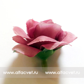 искусственные цветы головка роз диаметр 4 цвета малиновый 11