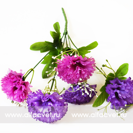 искусственные цветы гвоздикa цвета фиолетовый с малиновым 22