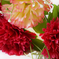 искусственные цветы гвоздикa цвета кремовый с розовым 56