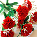 искусственные цветы букет гвоздик с добавкой кашка цвета красный 4