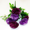 искусственные цветы гвоздики цвета фиолетовый и темно-фиолетовый 27