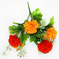 искусственные цветы гвоздики цвета оранжевый с красным 65