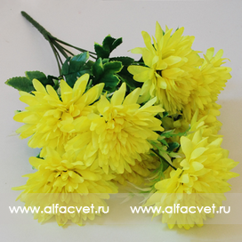 искусственные цветы хризантемы цвета желтый 1