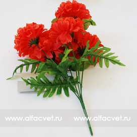 искусственные цветы хризантемы цвета красный 4