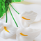 искусственные цветы ветка каллы(пластмассовая) цвета белый 6