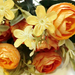 искусственные цветы букет камелий цвета оранжевый 2