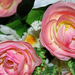 искусственные цветы камелии, лилии, герберы цвета розовый с белым 14