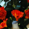 искусственные цветы куст роз цвета оранжевый 2