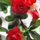 искусственные цветы лиана с цветами цвета красный 4