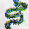 искусственные цветы цепь лиана с ромашками цвета синий 12