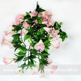 искусственные цветы лилия висячая цвета розовый с белым 14