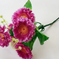 искусственные цветы букет маргаритка-фиалка с добавкой цвета темно-розовый 10