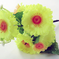 искусственные цветы букет маргаритка-фиалка с добавкой цвета салатовый 39
