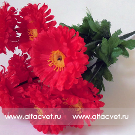 искусственные цветы букет маргариток с добавкой цвета малиновый 11