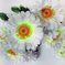 искусственные цветы букет маргариток с добавкой цвета белый 6