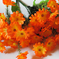 искусственные цветы мох цвета желтый с оранжевым 17
