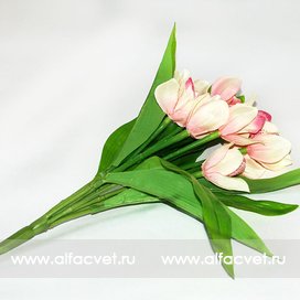 искусственные цветы орхидеи цвета розовый с белым 14
